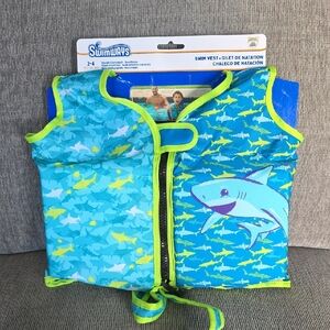 Kids Swim Vest By Swimways Life Jacket For Ages 2-4, Coast Guard Approved, New.